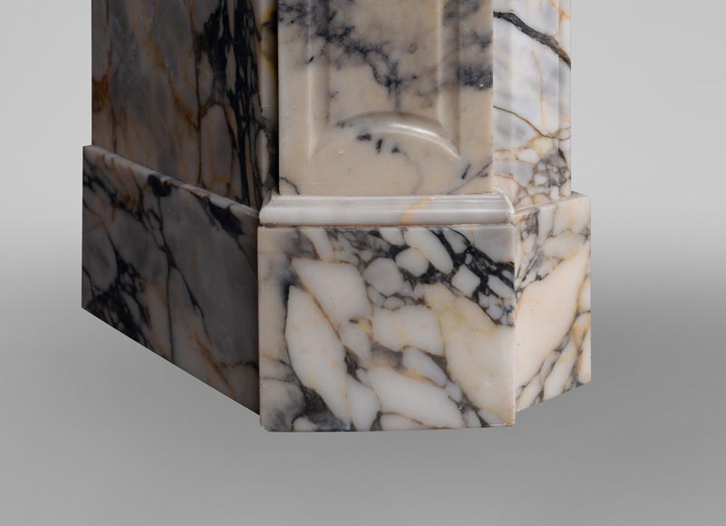 Pompadour model fireplace in Medici Breccia-4