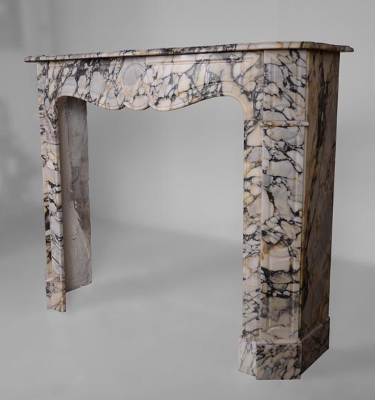 Pompadour model fireplace in Medici Breccia-5