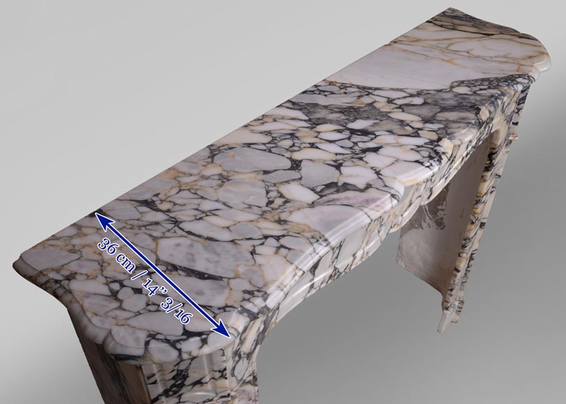 Pompadour model fireplace in Medici Breccia-8