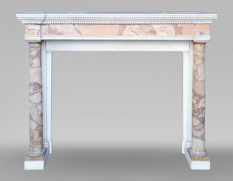 Beautiful Louis XVI period fireplace with detached columns-0