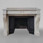 Antique Regency style fireplace with flowers