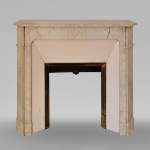Pompadour model fireplace in veined Carrara marble