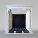 Antique Louis XIV style fireplace in Carrara marble