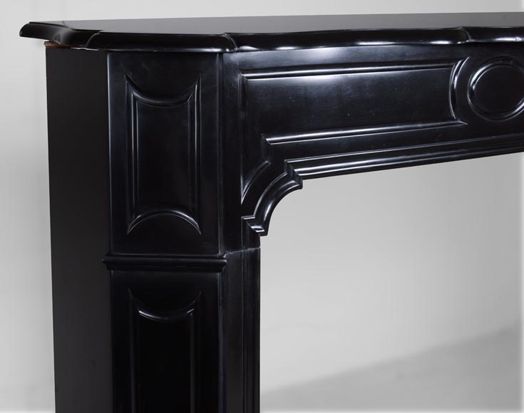 Pompadour model mantel in Belgium black marble-3
