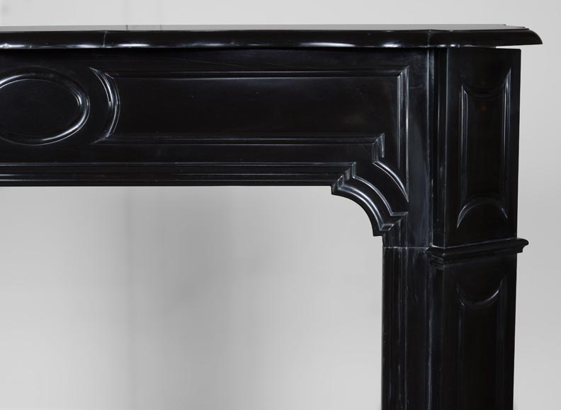 Pompadour model mantel in Belgium black marble-6