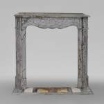 Small Pompadour fireplace in Bleu Fleury marble
