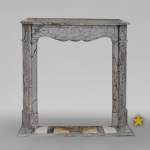 Small Pompadour fireplace in Bleu Fleury marble