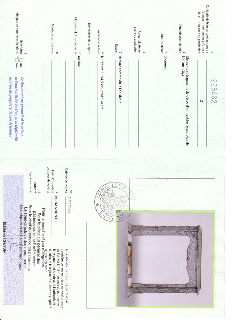 Export certificate