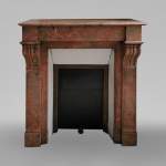 Napoleon III fireplace in Enjugerais marble with modillions