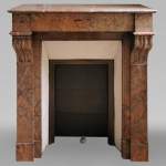 Napoleon III fireplace in Enjugerais marble with modillions