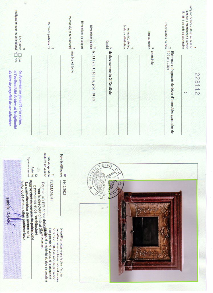 Export certificate