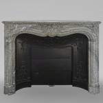 Regence style fireplace in Vert d'Estour marble