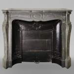 Beautiful Pompadour fireplace in Blue Turquin marble