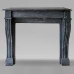 Louis Philippe style fireplace in Blue Turquin marble 