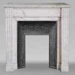 Louis XVI style fireplace in Arabescato marble