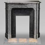 Pompadour model fireplace in Bleu Fleuri marble