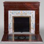 Napoleon III style mantel in Griotte marble