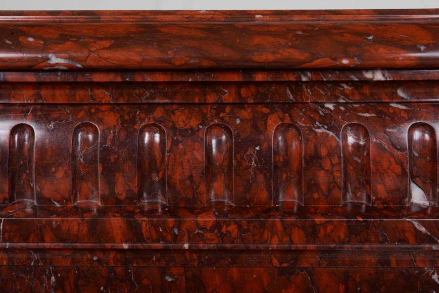 Napoleon III style mantel in Griotte marble-2