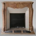 Pompadour model fireplace in Brocatelle, late 19th century