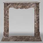 Pompadour mantel in Rouge Royal marble 