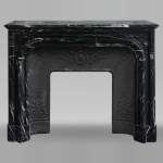 Louis XIV style fireplace, Bolection model in Marquina marble