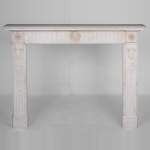 White marble Louis XVI mantel with Gorgonéion