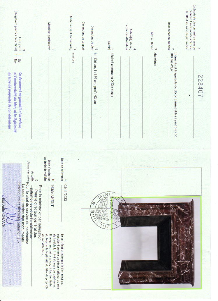 Export certificate