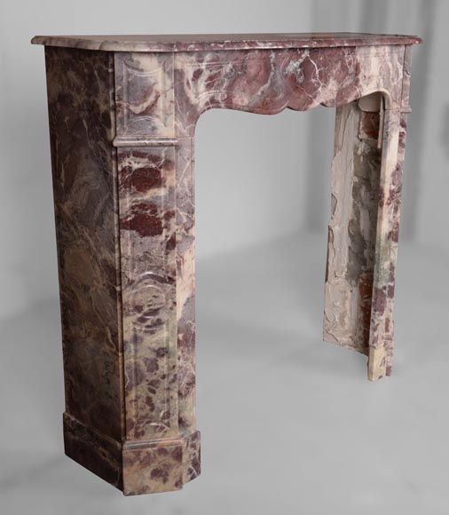 Small Pompadour mantel in Fleur de pêcher marble-2