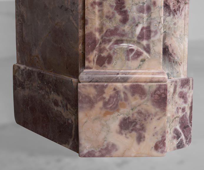 Small Pompadour mantel in Fleur de pêcher marble-4