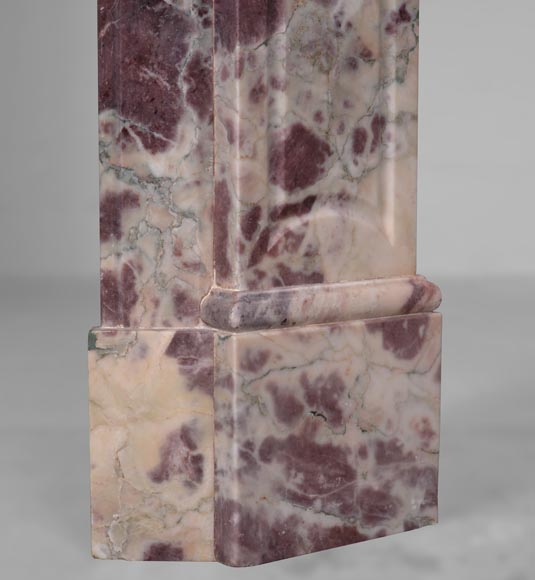 Small Pompadour mantel in Fleur de pêcher marble-7