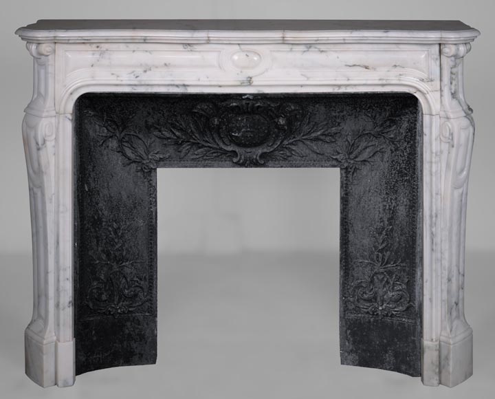 Pompadour mantel in light Paonazzo marble-0