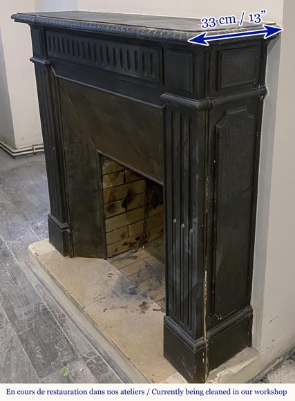 Small Louis XVI fireplace in cast iron-3