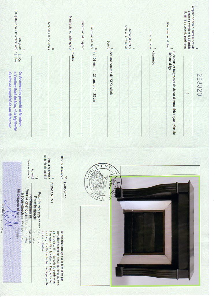 Export certificate