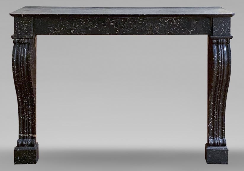 Louis Philippe style mantel in Grey Saint-Anne marble-0