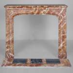 Louis XIV style fireplace in red marble