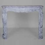 Pompadour mantel in Blue Fleuri marble 