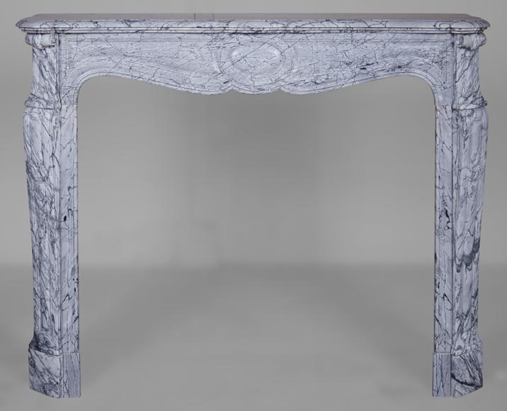 Pompadour mantel in Blue Fleuri marble -0