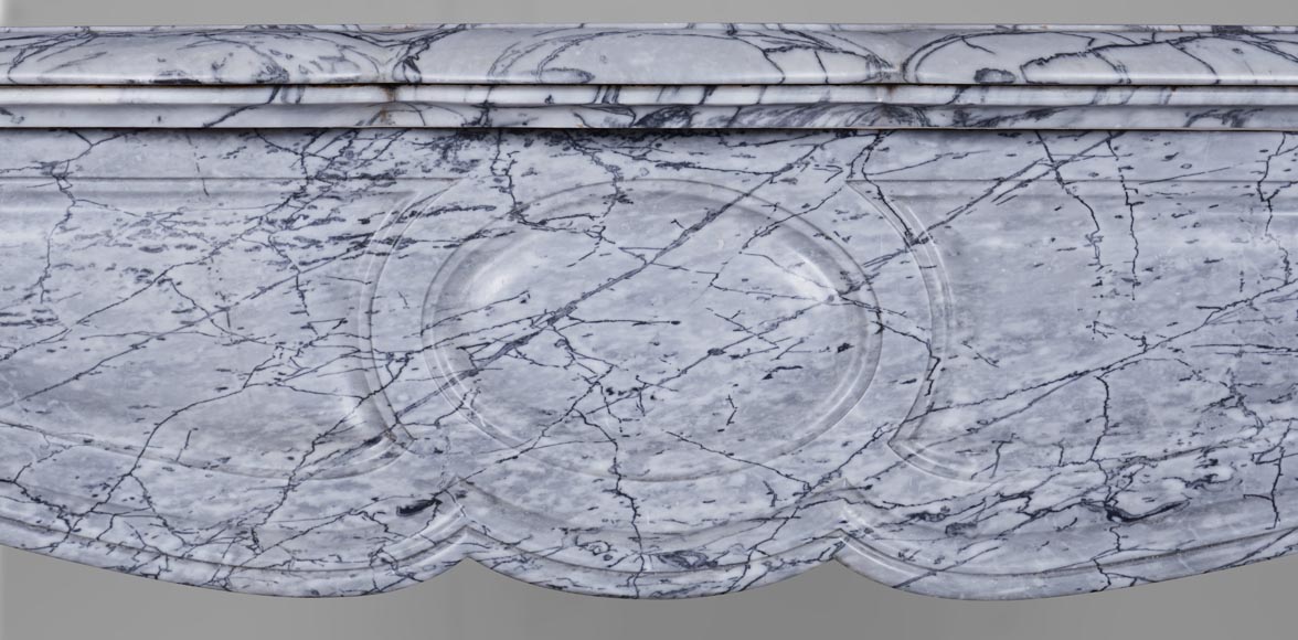 Pompadour mantel in Blue Fleuri marble -1