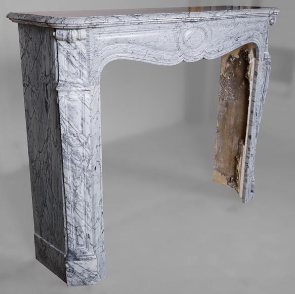 Pompadour mantel in Blue Fleuri marble -2