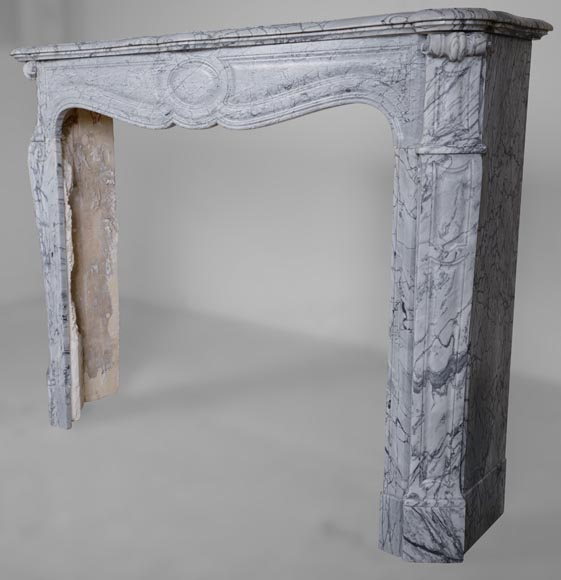 Pompadour mantel in Blue Fleuri marble -5