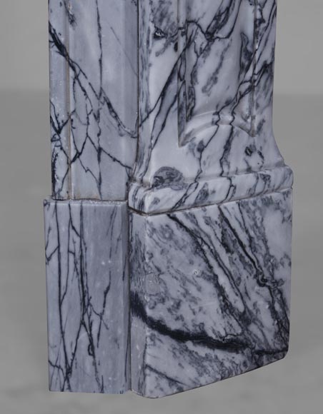 Pompadour mantel in Blue Fleuri marble -7