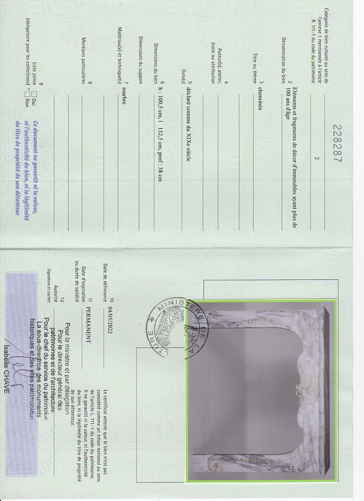 Export certificate