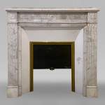 Small Louis XVI style mantel in Carrara marble