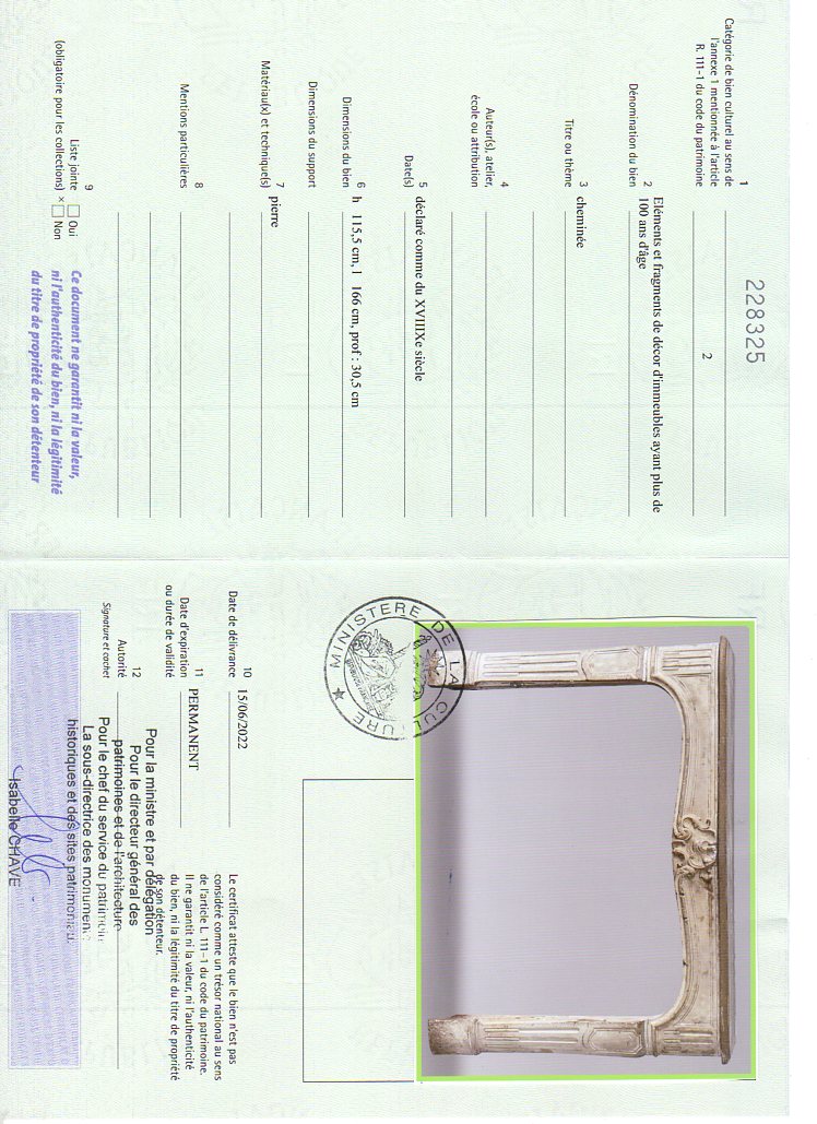Export certificate