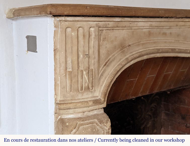 Large Louis XV period mantel in stone-4