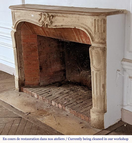 Large Louis XV period mantel in stone-6