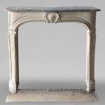 Small Louis XV period mantel in stone with a beautiful shell