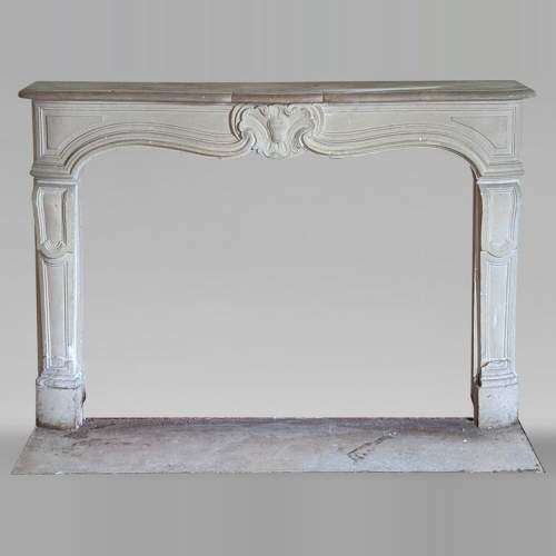 Stone Louis XIV period mantel - Stone