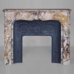 Louis XV mantel in Escalettes Alpha marble 