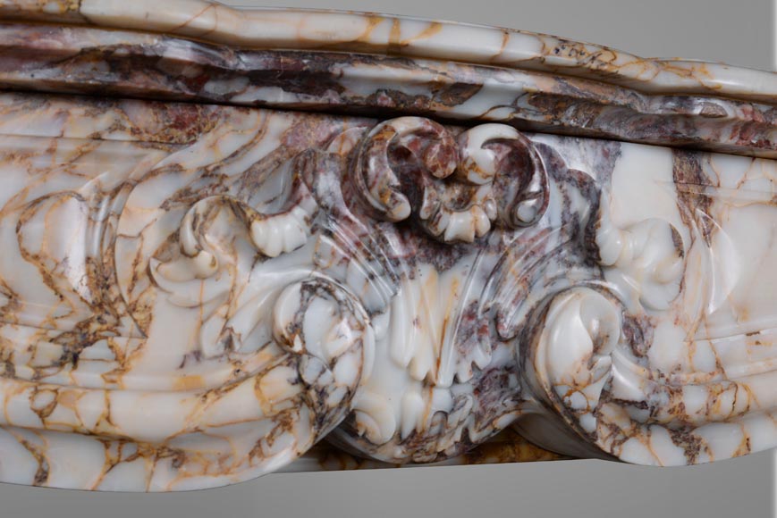 Louis XV mantel in Escalettes Alpha marble -2